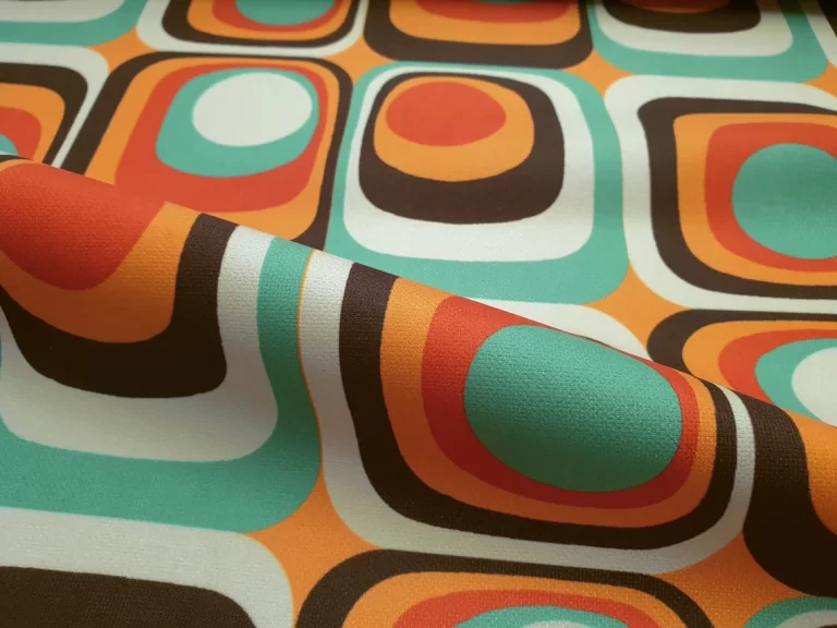 Retro Mid-Century Geometric Fabric