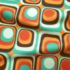 Retro Mid-Century Geometric Fabric