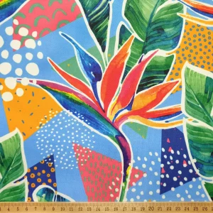 Colorful Tropical Floral Fabric