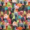 Colorful Forest Print Fabric