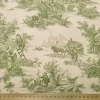 Toile de Jouy Fabric, Green and Beige
