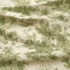 Toile de Jouy Fabric, Green and Beige