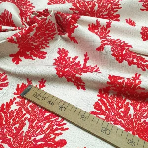 Red Coral Reef Fabric