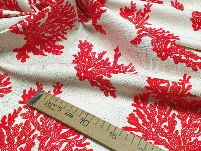 Red Coral Reef Fabric