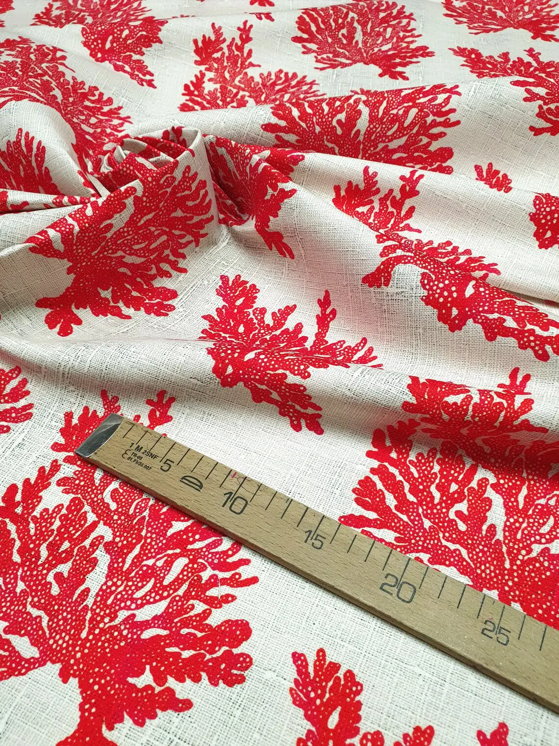 Red Coral Reef Fabric