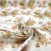 Olive Green Toile de Jouy Fabric