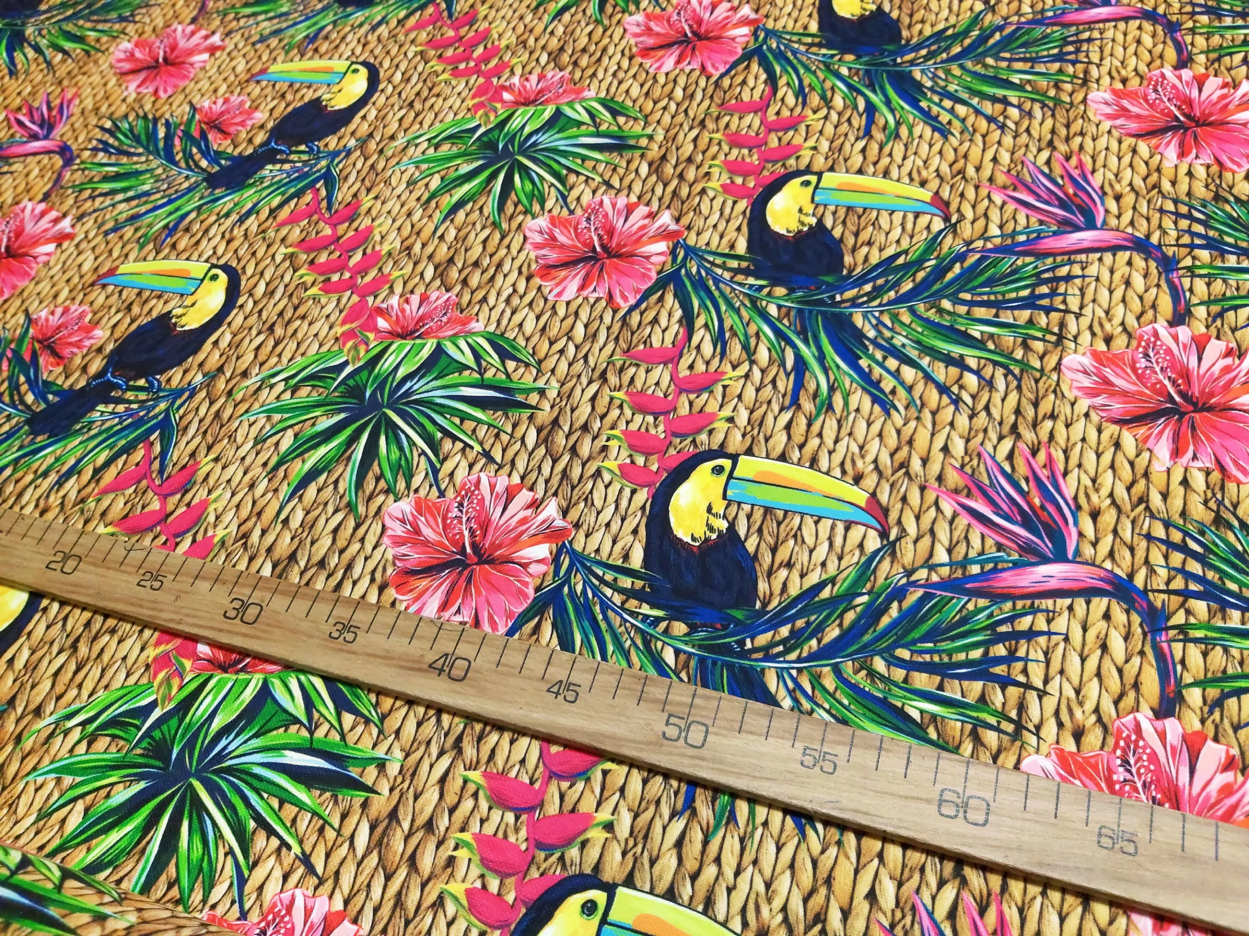 Tropical Toucan Birds Fabric