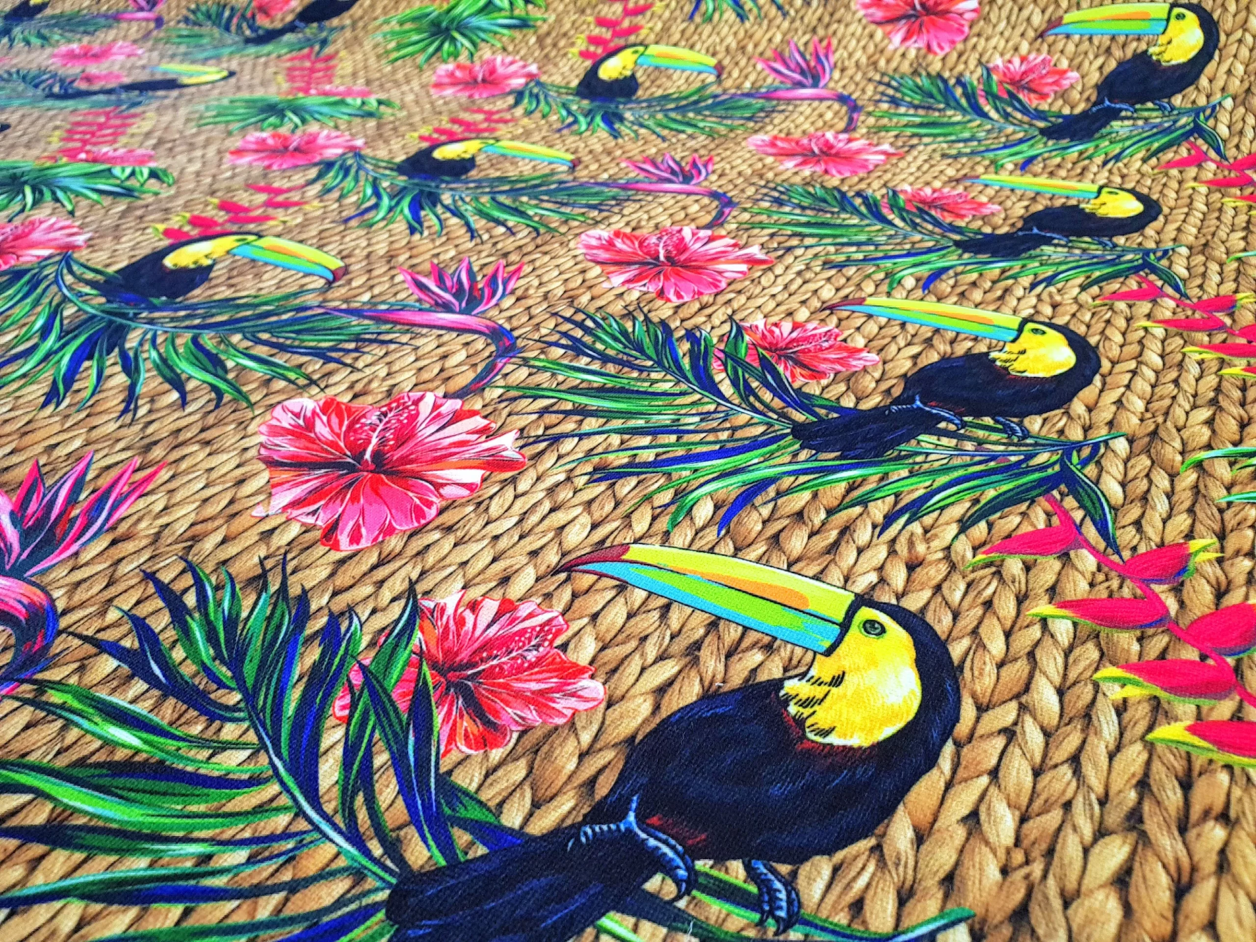 Tropical Toucan Birds Fabric