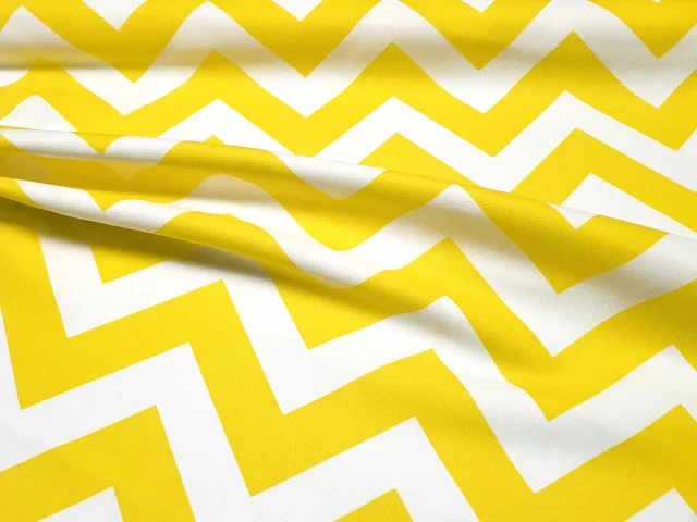 Yellow Zig Zag Chevron Fabric