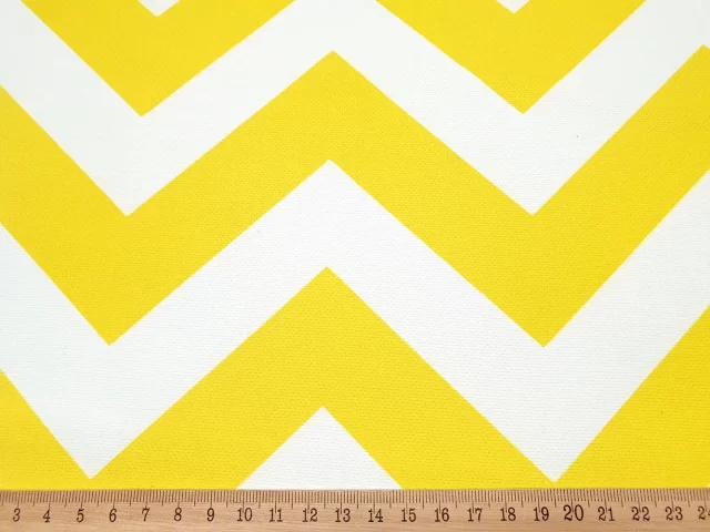 Yellow Zig Zag Chevron Fabric