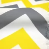 Yellow Grey Chevron Fabric