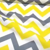 Yellow Grey Chevron Fabric