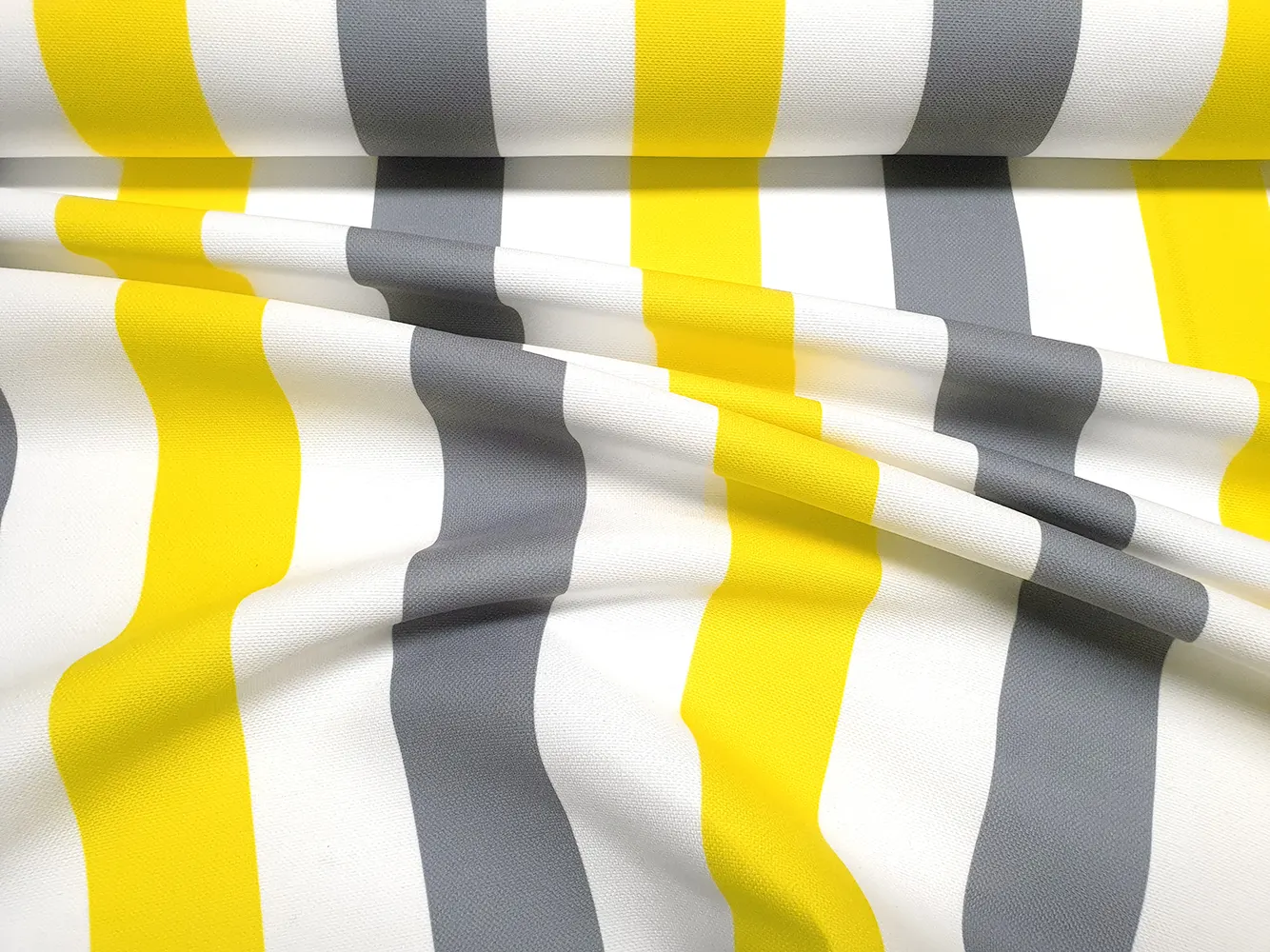 Yellow Grey Striped Fabric