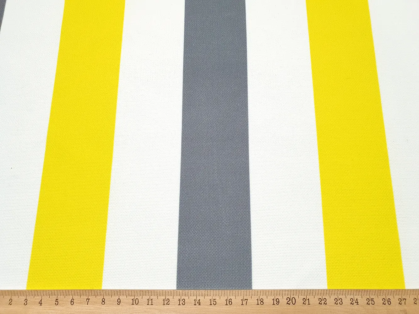 Yellow Grey Striped Fabric