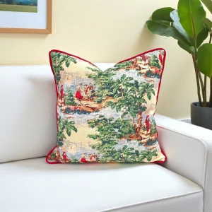 Antique French Toile de Jouy Pillow Cover