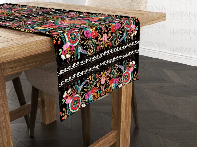 Asian Uzbek Floral Table Runner