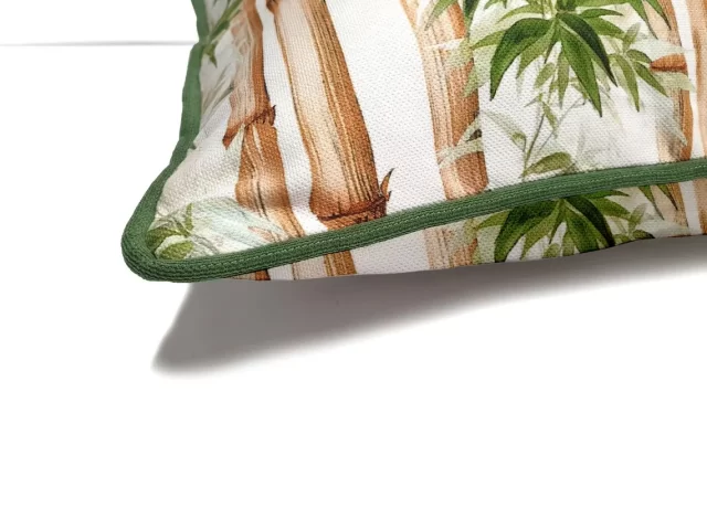 Bamboo Leaf Print Pillow Cover