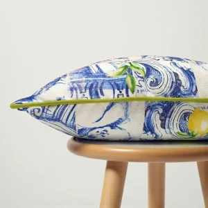 Baroque Ceramic Sicilian Lemons Pillow Cover