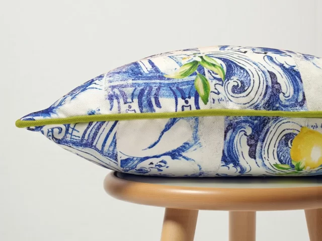 Baroque Ceramic Sicilian Lemons Pillow Cover