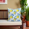 Baroque Damask Lemons Print Pillow Cover