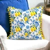 Baroque Lemons Print Pillow Cover