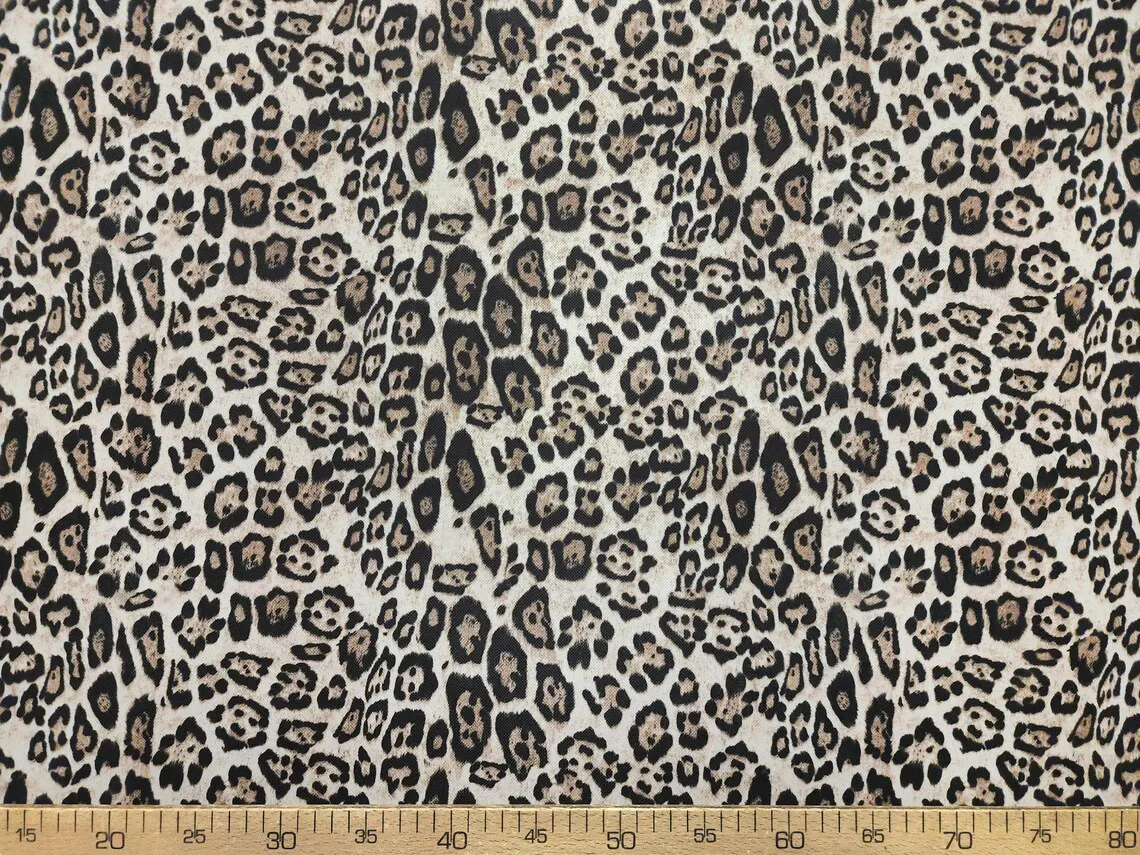 Beige Leopard Fabric