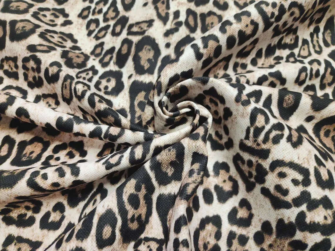 Beige Leopard Fabric