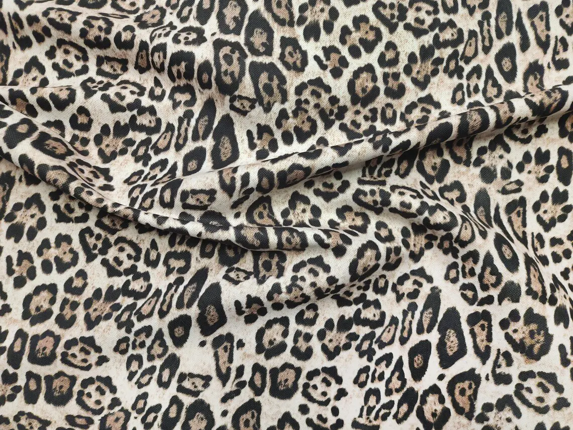 Beige Leopard Fabric