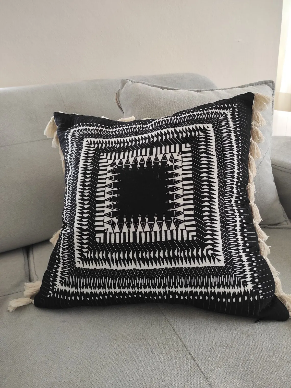 Black Tribal Aztec Pillow Cover