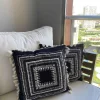 Black Tribal Aztec Pillow Cover