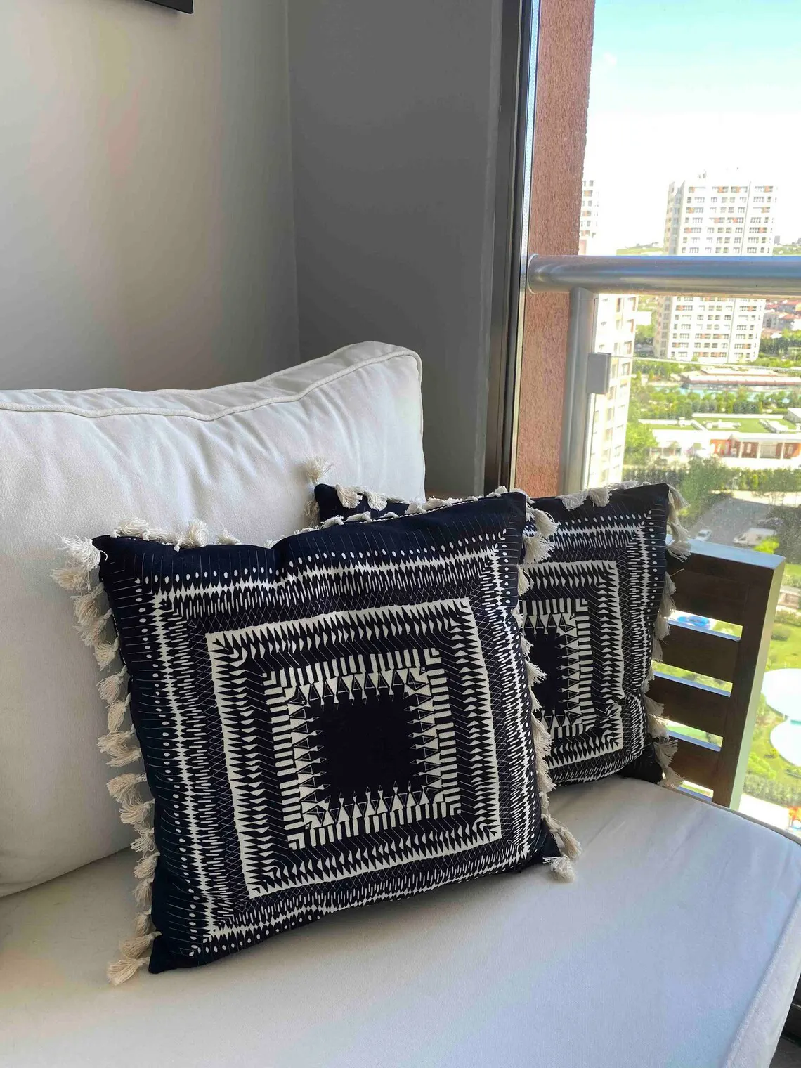 Black Tribal Aztec Pillow Cover