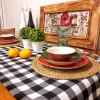 Black and White Gingham Table Runner
