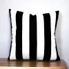 Black and White Medium Striped Pillow Cover