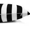 Black and White Medium Striped Pillow Cover