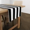 Black and White Striped Table Runner