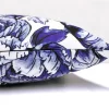 Blue Bird Flower Pillow Cover