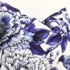 Blue Bird Flower Pillow Cover
