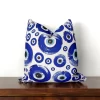Blue Evil Eye Pillow Cover