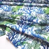Blue Green Coral Print Fabric