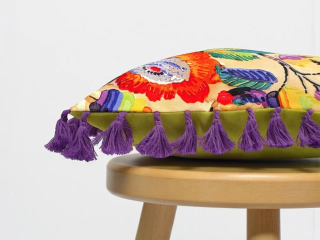 Boho Watercolor Floral Pillow Cover