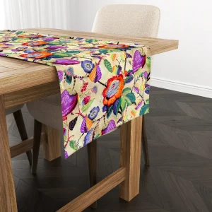Runner da tavola floreale acquerellato Boho