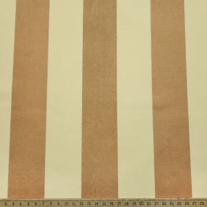 Caramel Beige Stripe Fabric