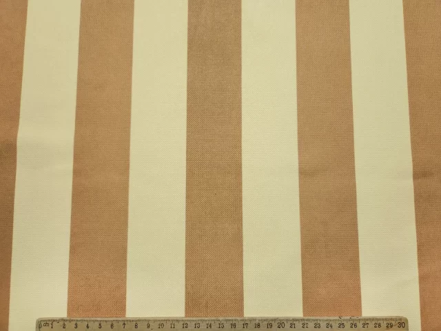 Caramel Beige Stripe Fabric