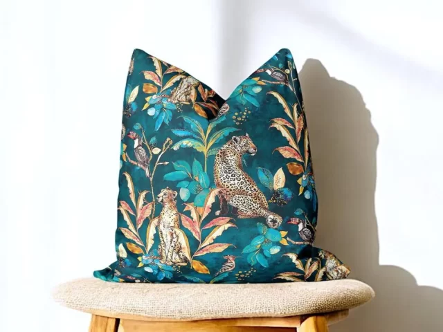 Cheetah and Leopard Pillow Cover