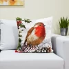 Christmas Bird Pillow Covers