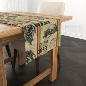 Coffee Sack Print Table Runner