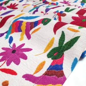 Colorato runner da tavola messicano Otomi