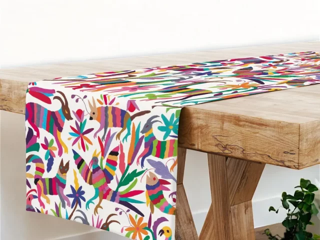 Colorful Otomi Table Runner