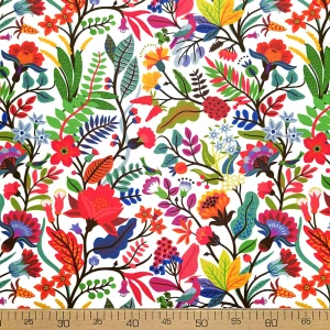 Colorful Vibrant Polish Floral Fabric