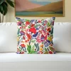 Colorful Vibrant Polish Floral Pillow Cover